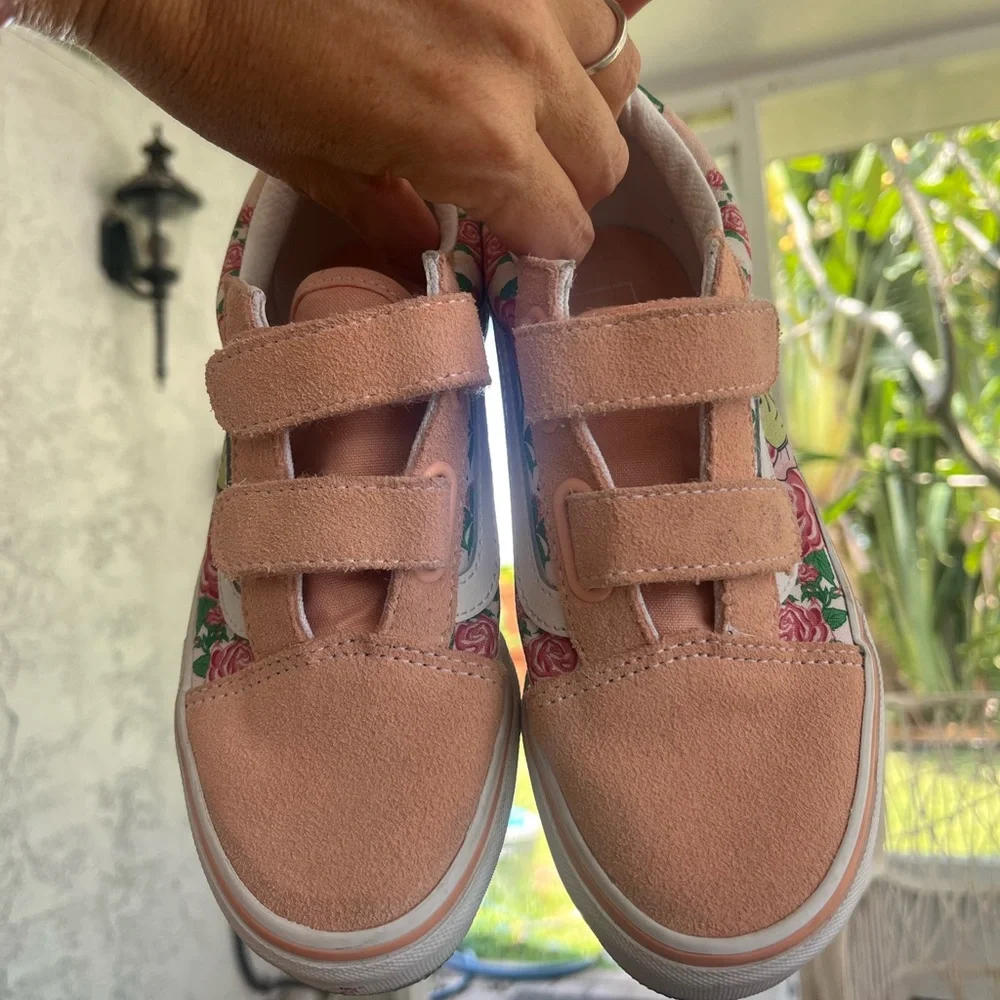 Vans old skool Peach Floral Frog Sneakers - Picture 7 of 11